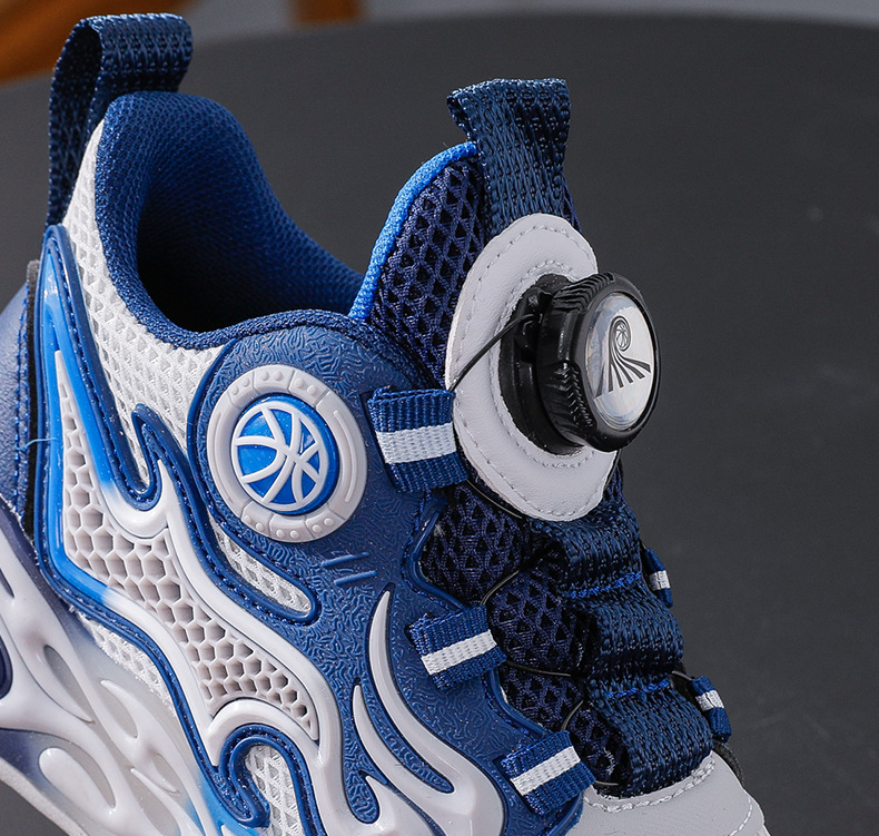 Children's Shoes Spring And Summer Breathable Cushioning Running Shoes Rotating Buckle Sports Shoes_voghion.com