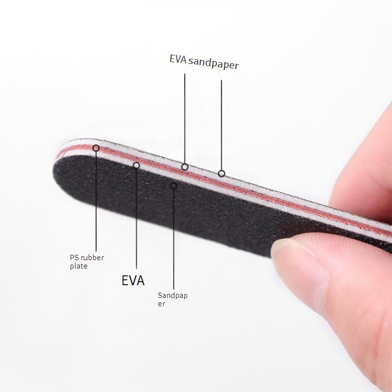 Nail Files & Buffers Double Sided Frosted Shaping Polishing Strips Black Nail Art Nail File Manicure Sandpaper File Strips_voghion.com