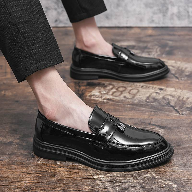 Shoes For Men Dress British Business Party Slip On Black Point Toe Fashion Casual Formal Suit Handmade Men Shoes_voghion.com