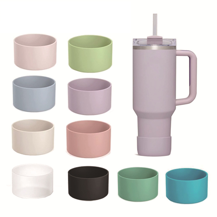 Custodia universale in silicone per bicchieri - Copertura protettiva antiscivolo per bicchieri e tazze per ghiaccio (7,5 cm, 15 colori)_voghion.com