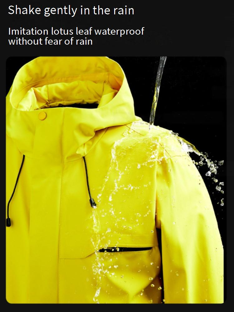 Unisex Waterproof Windproof Hooded Jacket For Outdoor Hiking Camping Trekking - Lightweight Breathable Raincoat With Adjustable Cuffs_voghion.com