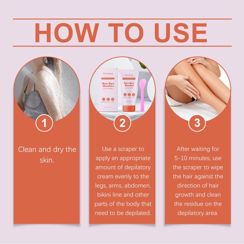 Crema depilatoria delicata per il corpo - Delicata e non irritante, lascia la pelle liscia, delicata ed elastica, crema depilatoria_voghion.com