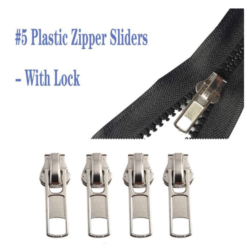 Nr. 5 metāla rāvējslēdzēja galviņas apģērbu remonta rāvējslēdzēja galviņas sveķu neilona rāvējslēdzēja piederumi_voghion.com