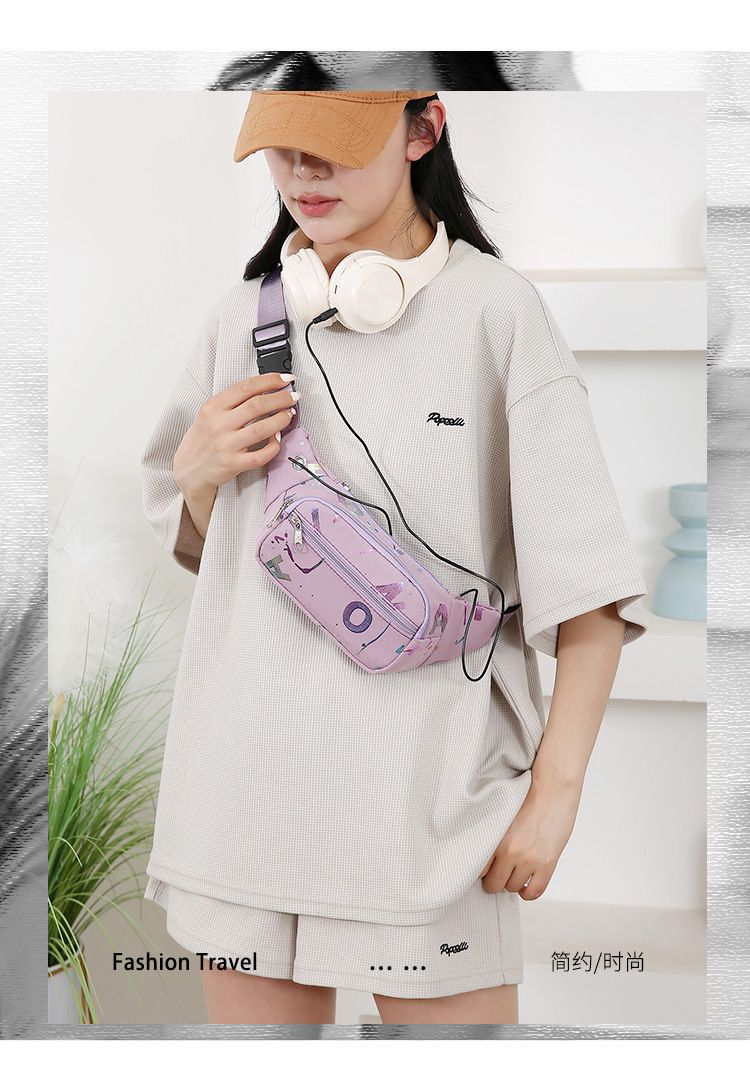 Borsa a tracolla monospalla colorata alla moda di fascia alta 2024 per uomo e donna, casual, sportiva e da corsa_voghion.com