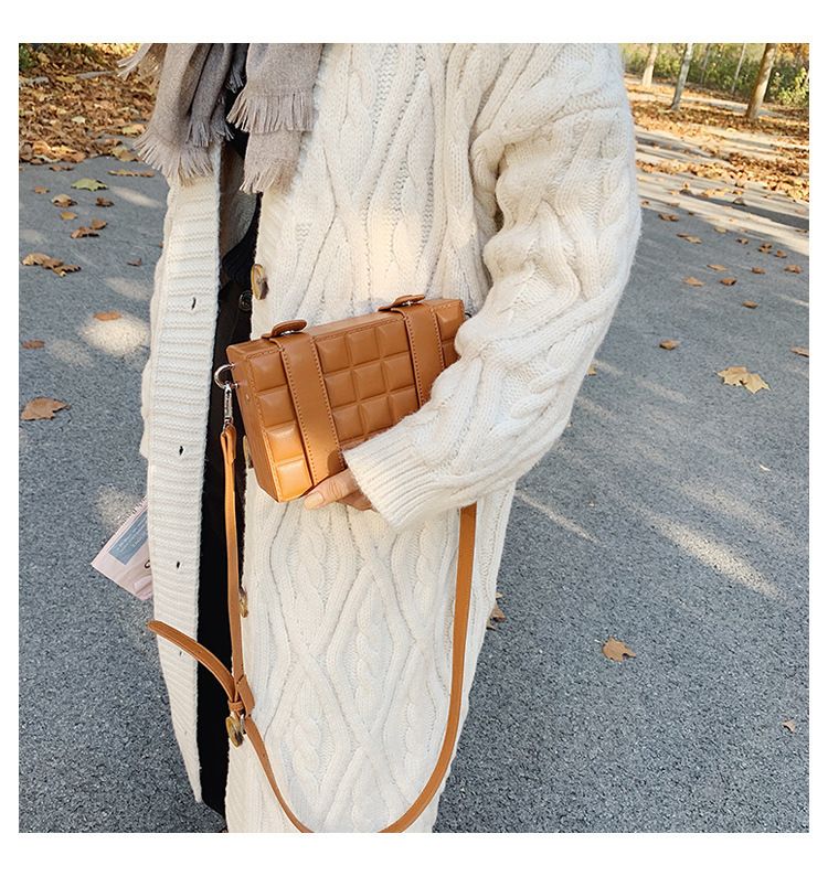 Geantă de umăr pentru femei, geantă crossbody, geantă de mână cu curea dublă, cu bloc de ciocolată, tip crossbody_voghion.com