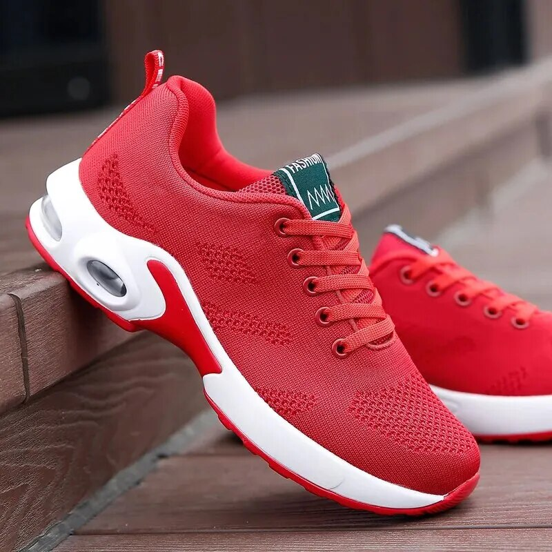 Pantofi sport cu platformă plată Mercury, respirabili, casual, cu plasă, pentru femei, Tenis, pantofi vulcanizați pentru sală, albi, pentru femei_voghion.com
