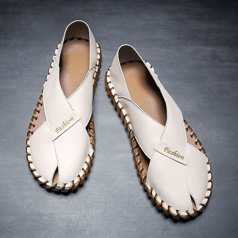 Unschlagbare Qualität Baotou Trendy 23 Jahre Neue Sommerkleidung Rutschfeste, weiche Sohlen-Fahrsandalen Herren-Strandschuhe_voghion.com