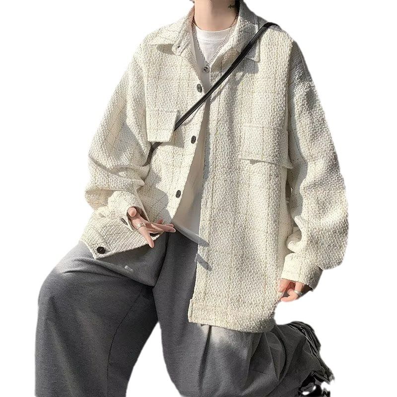 Autumn new style of cool jacket men's spring and autumn plaid jacket ins spring jacket_voghion.com