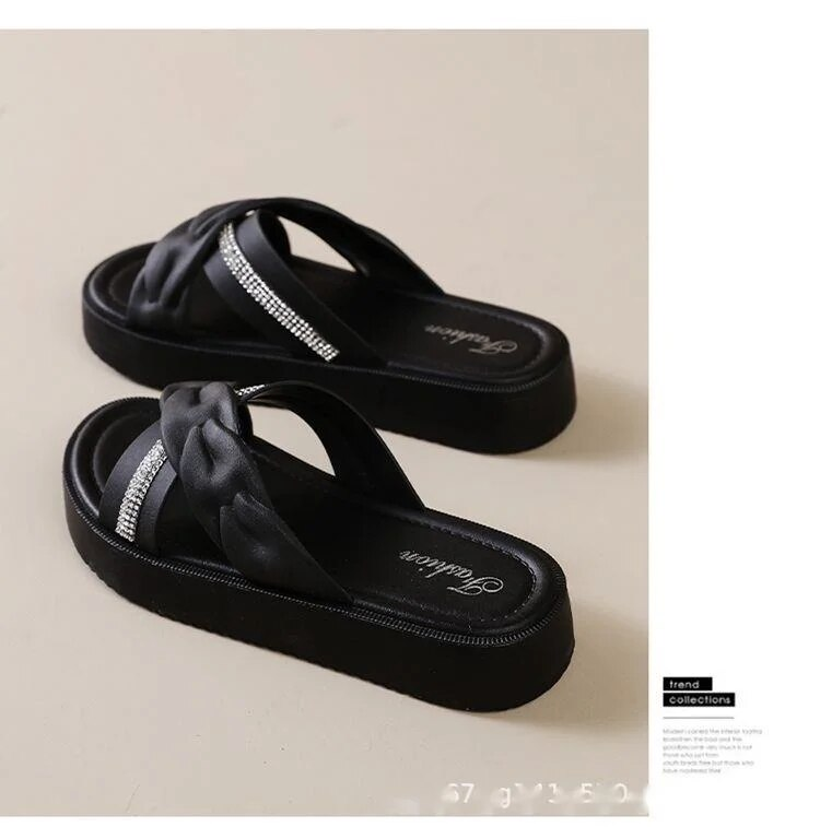 Lady Slides Sandals Beach Fabric Orthotic Breathable Slides_voghion.com