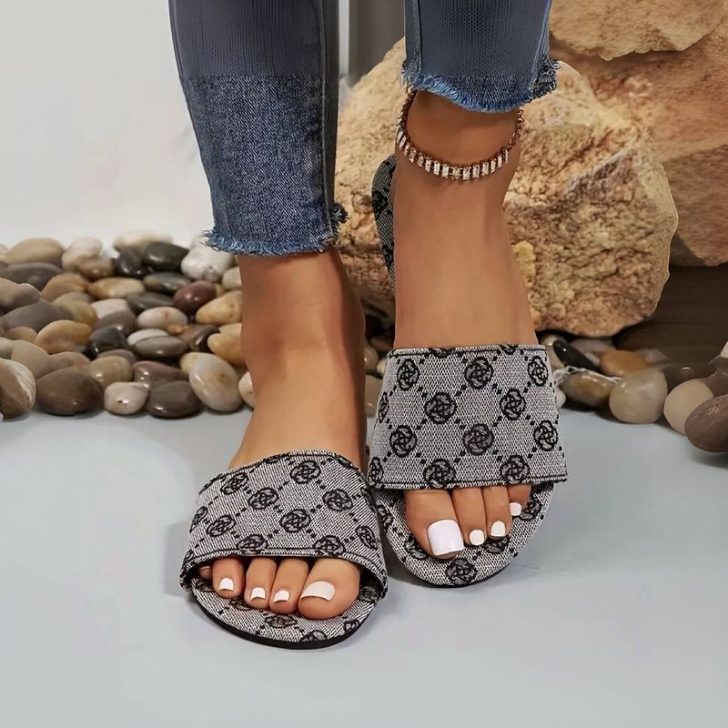 Neu Vorverkauft frauen Hausschuhe EINE Flache Retro Sandalen_voghion.com