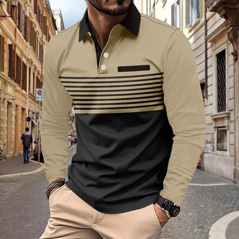 Unbeatable Quality Ins Spring And Autumn Sale Pocket Men's Sports Long Sleeve Polo Shirt_voghion.com