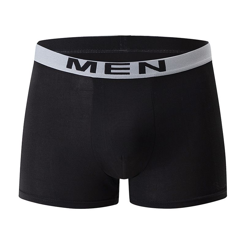 Boxer pour homme, couleur unie, simple, tendance, décontracté, taille élastique_voghion.com