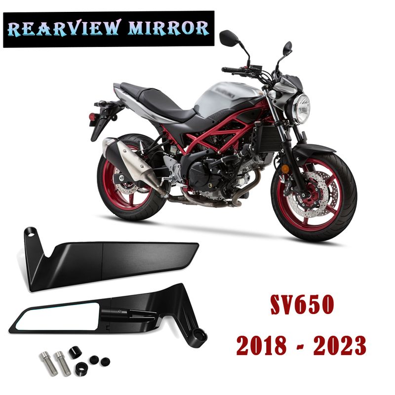 Para SV650 SV 650 novos espelhos retrovisores de motocicleta espelho retrovisor ajustável giratório NOVO espelho lateral retrovisor sv650_voghion.com