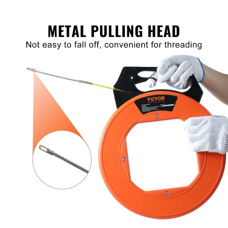Cable Fish Wire 100 Ible Fiberglass Puller And 16inch Tape Housing Puller Wire Handle EasytoUse Ft With Fishi 3 Optimized Tool_voghion.com