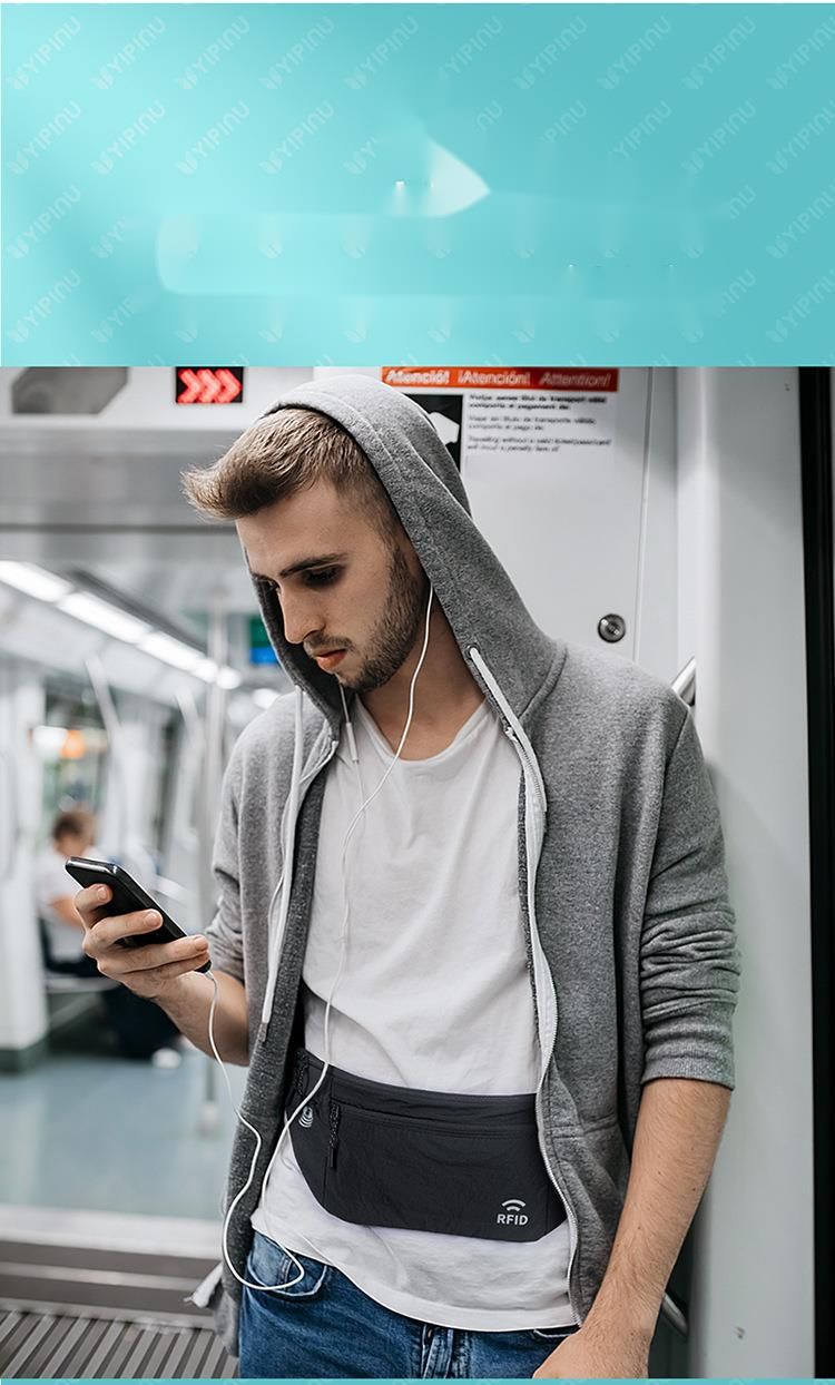 Weiqiang Nuovo marsupio da viaggio antifurto RFID per sport all'aria aperta, corsa, impermeabile, in nylon, vestibilità slim, leggero_voghion.com