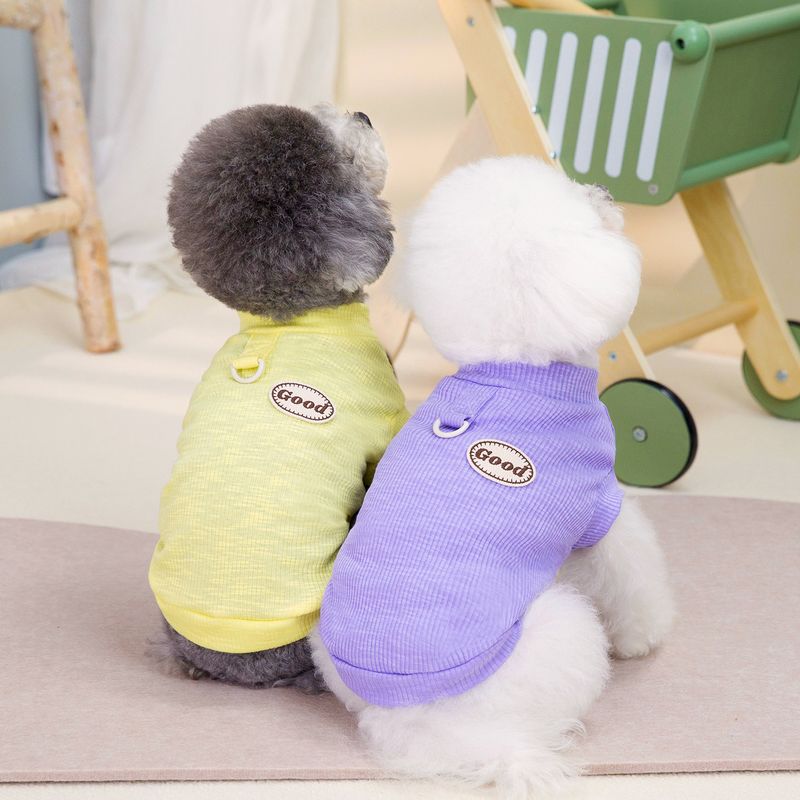 Abbigliamento per cani Primavera/Estate Orsetto Teddy Canotta per animali domestici 24 T-shirt dinamica a tre colori_voghion.com