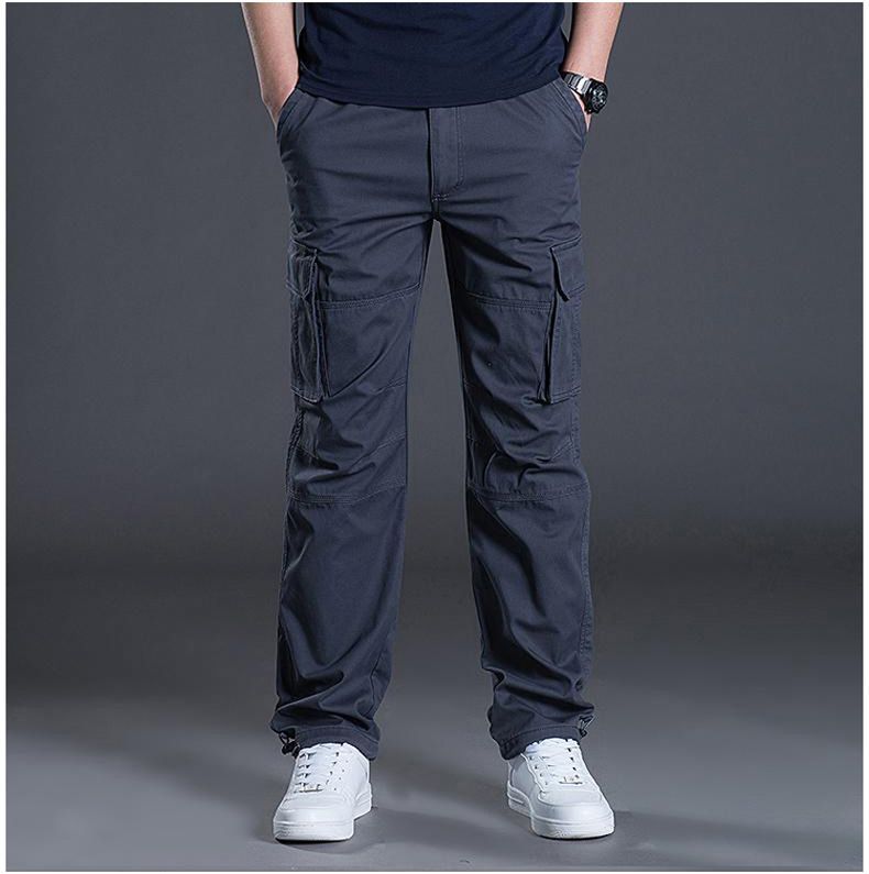 American Style Outdoor Men' Spring Summer Thin Caual Multi-Pocket Hiking Cargo Looe Pant Wear-Reitant Work_voghion.com