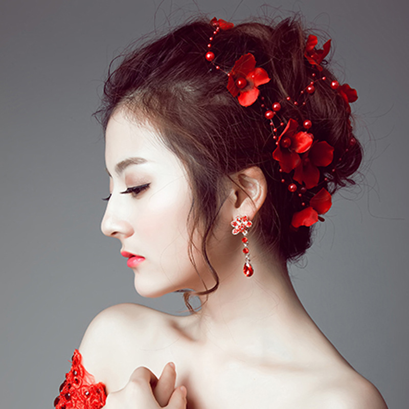 Flowers and stars, Korean bridal headdress with flowers, bridal wedding accessories, manufacturer wholesale_voghion.com