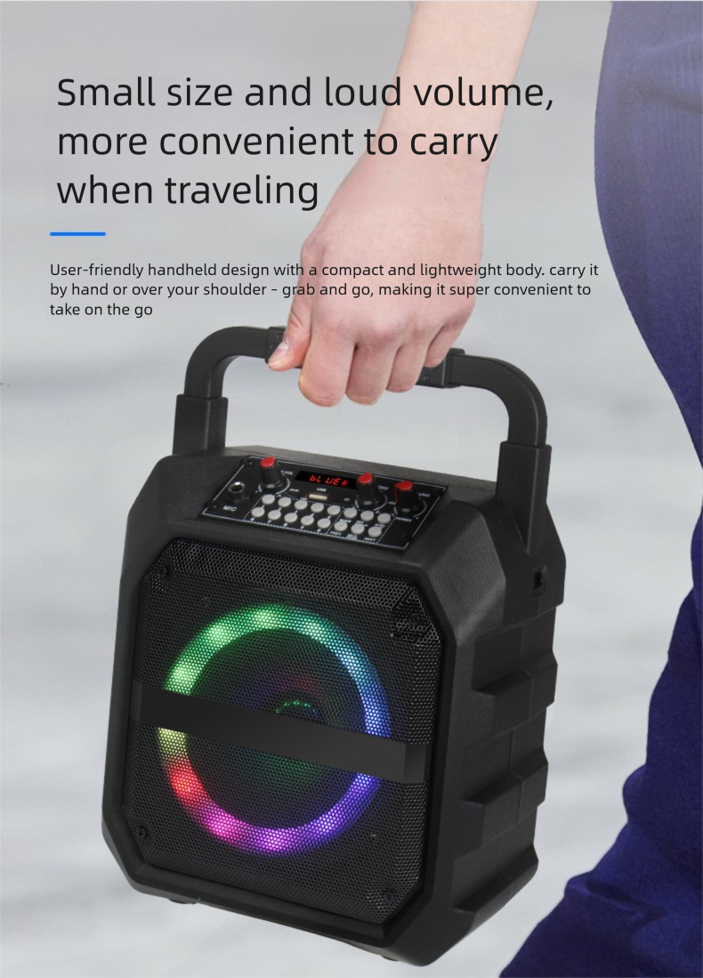 Hot Selling Karaoke Universele K-Song Home KTV Draagbare Bluetooth-luidspreker Geïntegreerde microfoon_voghion.com