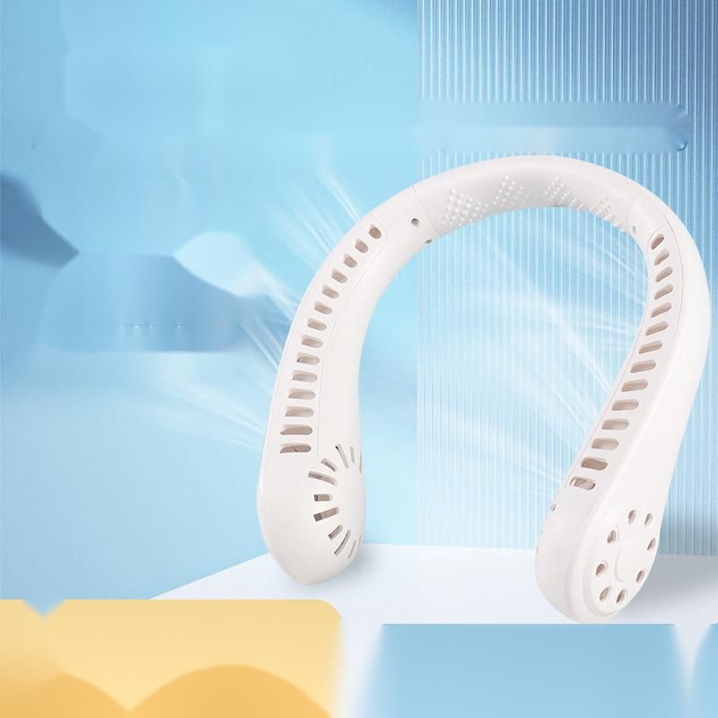 Tragbarer Mini-Halsventilator, faltbar – wiederaufladbar über USB, geräuschloser Betrieb für Studenten und Sport_voghion.com