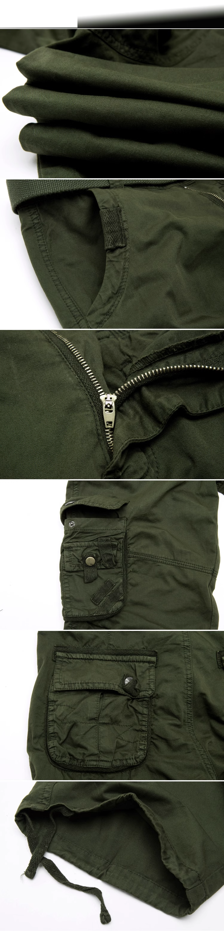Man's clothing Cargo shorts Baggy 7-point mid-length multi-pocket casual camo sweatpants_voghion.com