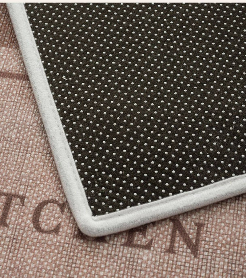 Tappetini da cucina in velluto belga di alta qualità, di lusso, antiscivolo, resistenti allo sporco e all'olio, a strisce lunghe._voghion.com
