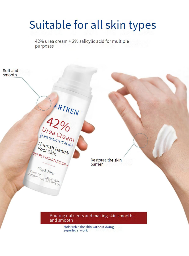 Lotions ARTKEN Crème à l'urée 42 % d'acide salicylique Automne et hiver Crème hydratante anti-dessèchement pour les mains Full English Spot_voghion.com