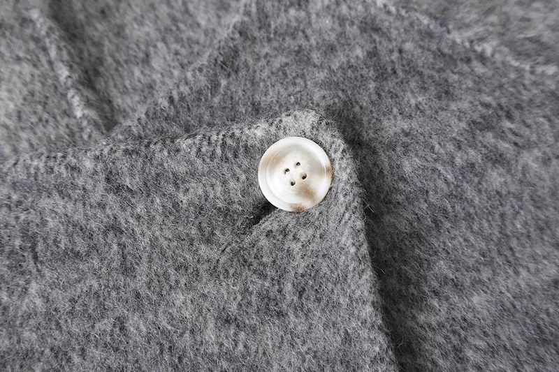 Women's Clothing Double-Faced Rabbit Wool Coat – Reversible Long Cardigan (2 Colors)_voghion.com