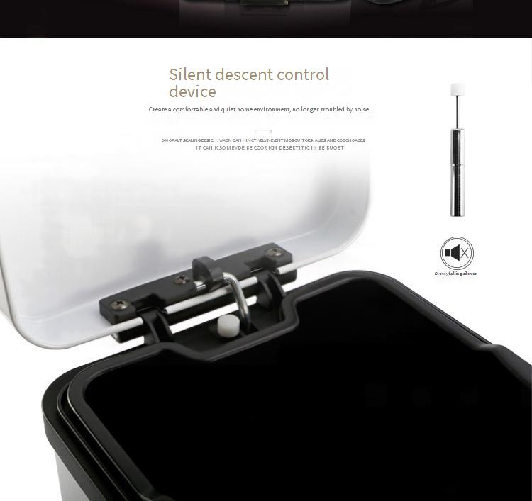 Pattumiera a pedale in acciaio inox con coperchio – Pattumiera quadrata per cucina e bagno, antiodore, salvaspazio (acciaio/bianco/azzurro cielo/rosa/verde menta)_voghion.com