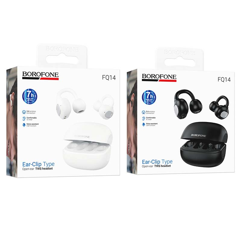 Los auriculares deportivos inalámbricos Bluetooth con clip FQ14 están abiertos para teléfonos móviles Apple Samsung._voghion.com