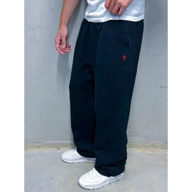 Unisex Letter Print Jogger Pants, Oversized Fleece Lounge Pants, Casual Wide-Leg Sweatpants For Men & Women_voghion.com