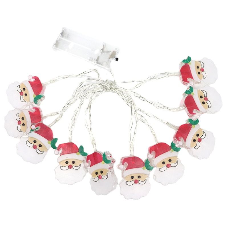 Luci natalizie a LED - Decorazioni a tema Babbo Natale e pupazzo di neve (1,5 m/3 m/4,5 m, 20 lampadine LED, IP42, durata 100.000 ore)_voghion.com