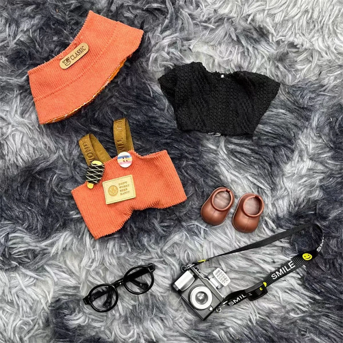 (Keine Puppen) Für Labubu Kleidung Monster Handgemachtes Streetwear Outfit Set für 17cm_voghion.com