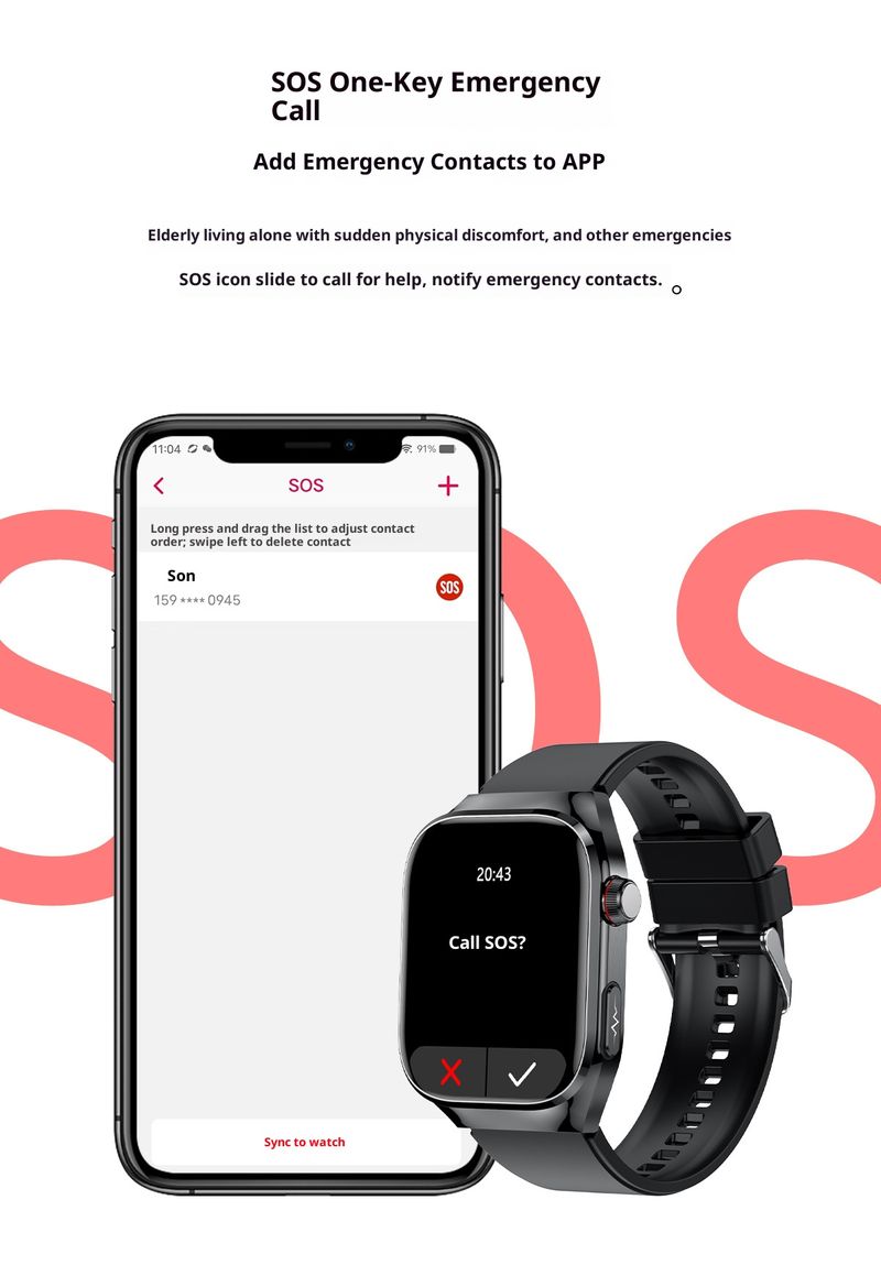 Smartwatch TK16 con ECG, monitoraggio non invasivo della glicemia, chiamate Bluetooth, monitoraggio della frequenza cardiaca e del sonno per uomini e donne_voghion.com