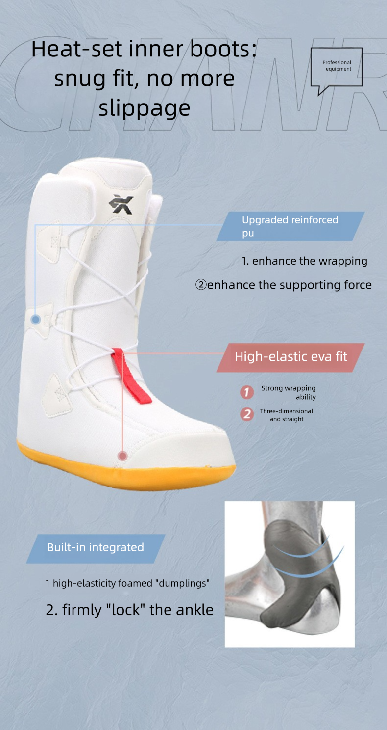 Snowboardstiefel für Erwachsene mit BOA-Stahlschnalle, Schnellverschluss, warm und rutschfest – ideal für Damen und Herren._voghion.com
