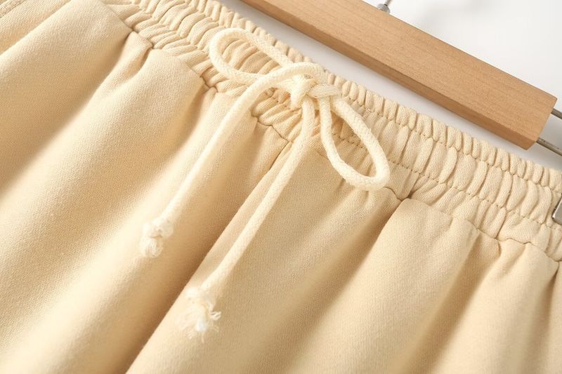 Damenbekleidung Herbst Mehrfarbig All Match Kapuzenpullover Langarm Sweatshirt Weites Bein Freizeithose_voghion.com