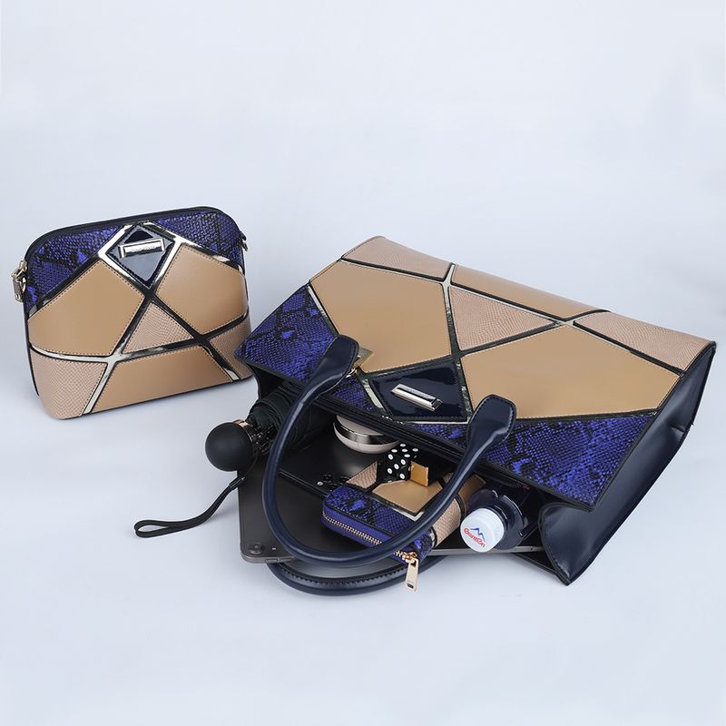 Nuovo set di tre pezzi alla moda, borsa da donna creativa, borsa a mano patchwork alla moda e di grande capacità_voghion.com