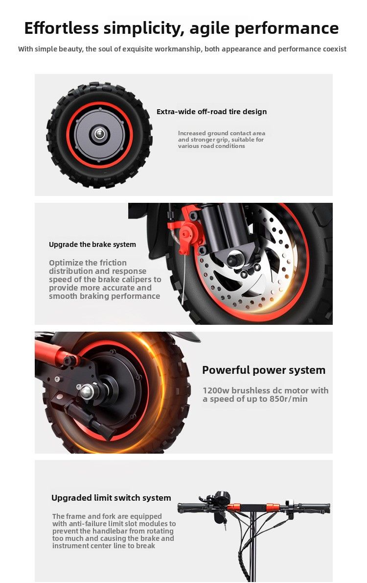 J11 Portable Off-Road With Seat For Adults, Foldable Electric Mobility Scooter_voghion.com