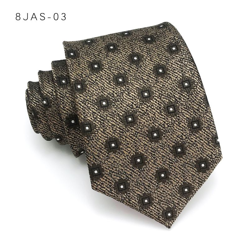 Stropdas heren herfst- en winterformeel zakelijk overhemd champagne koffie bruin kastanje donkere kleur werkpersoneel met de hand bedrukt 8CM_voghion.com