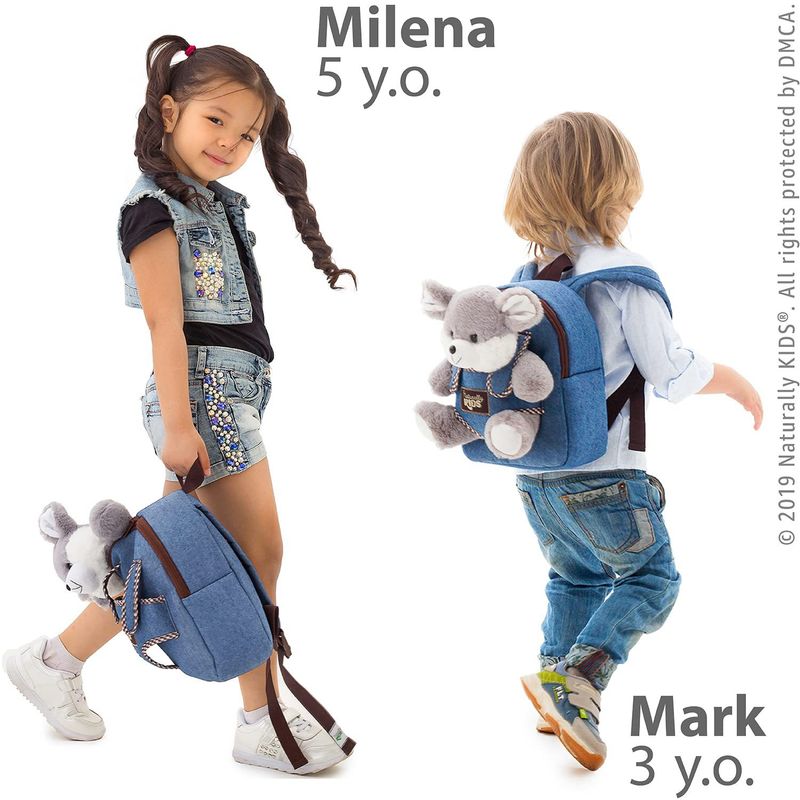 Kanner Schoultasch Denim Dinosaurier Rucksack ofnehmbar Grondschoul Schüler Spillschoul léif Cartoon Rucksack_voghion.com