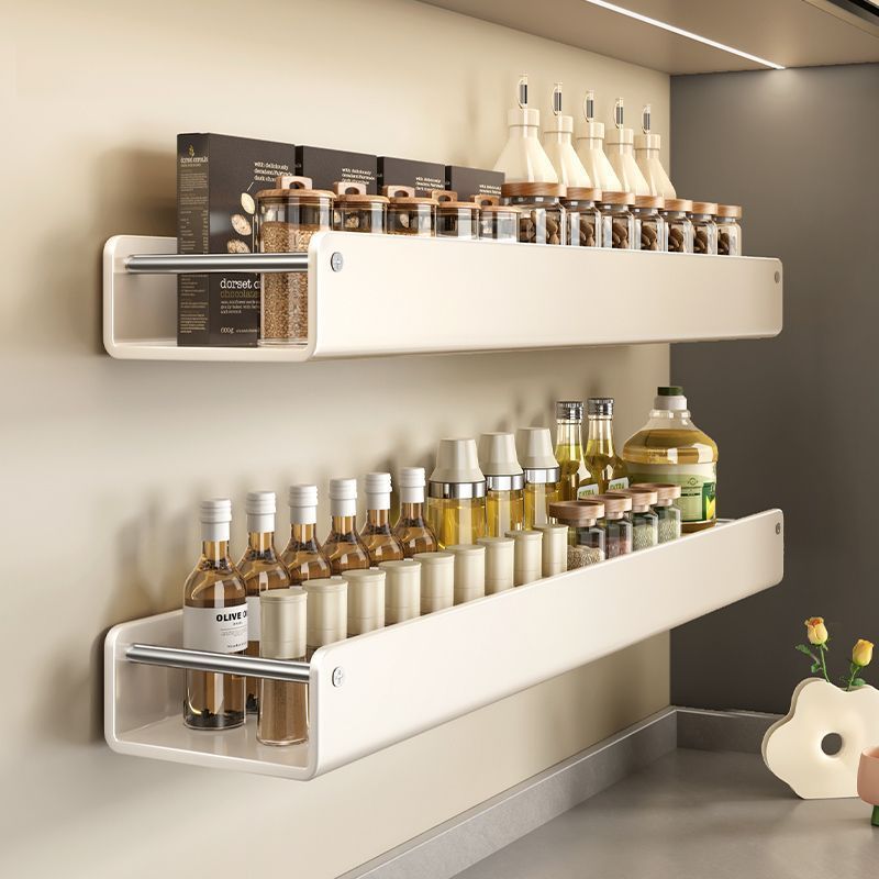 Luxury Kitchen Rack No-Drill Wall-Mounted Salt Seasoning Jar Storage Box Spice Organizer_voghion.com