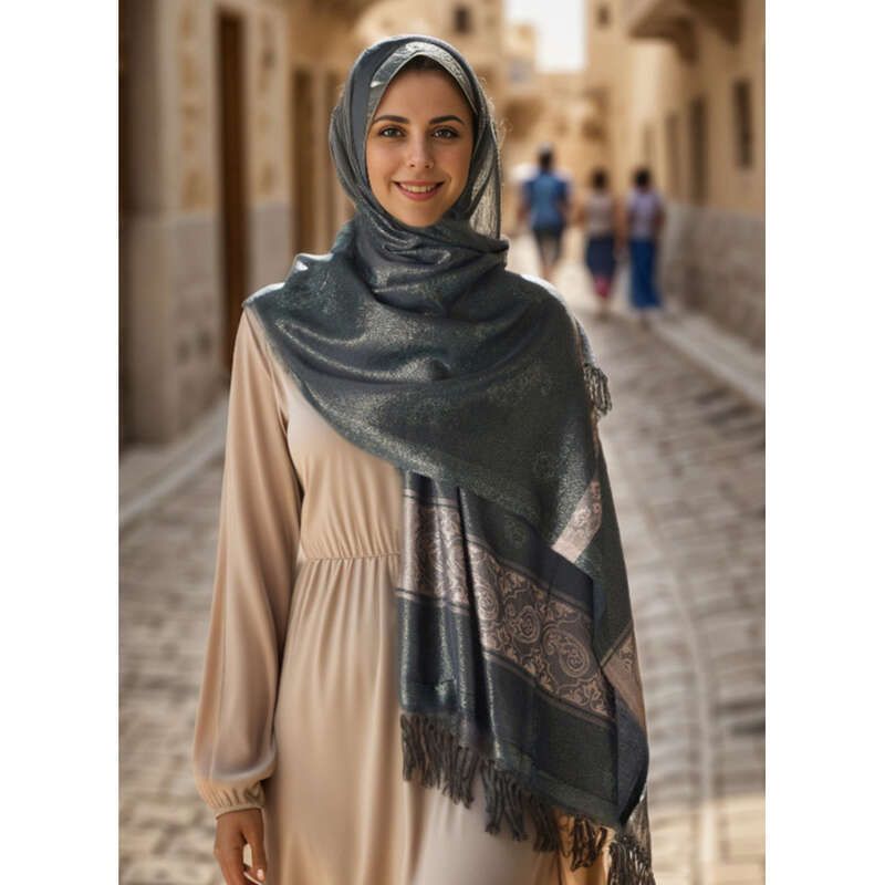 Exotisches Kopftuch Reise Dünner Sonnenschutzschal Stilvoller fließender Damenschal_voghion.com