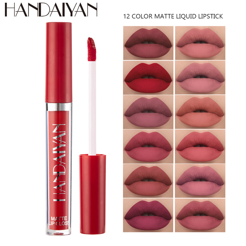 HANDAIYAN Misty Liquid Lipstick Matte Non Staying Cup Color Lip Glaze_voghion.com