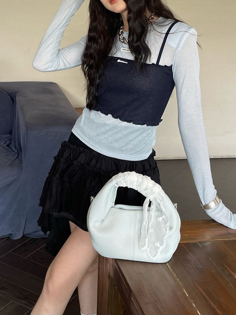Borsa a mano di nicchia 2025 Nuova borsa a tracolla multifunzionale da donna in stile dolce con motivo a nuvola in pelle di mucca a strati_voghion.com