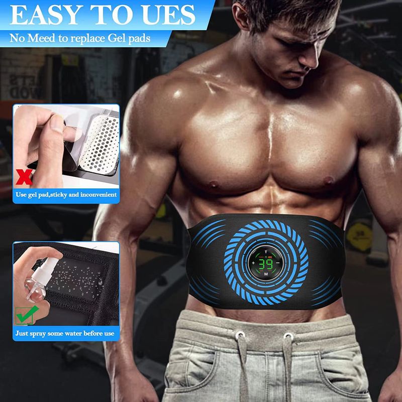 Touchscreen Charging Main Unit EMS Trainer Home Lazy Equipment Abdominal Muscle Patch Belt Office Fitness_voghion.com