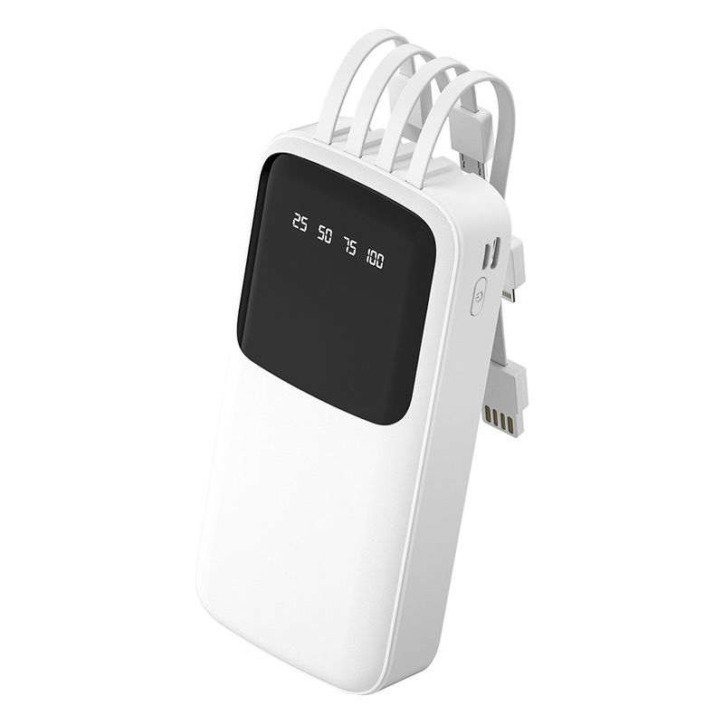 3C Certified Built-in Cable Bank 10000mAh 5V2A Ultra-thin Compact Portable 20000mAh Mobile Power Supply_voghion.com