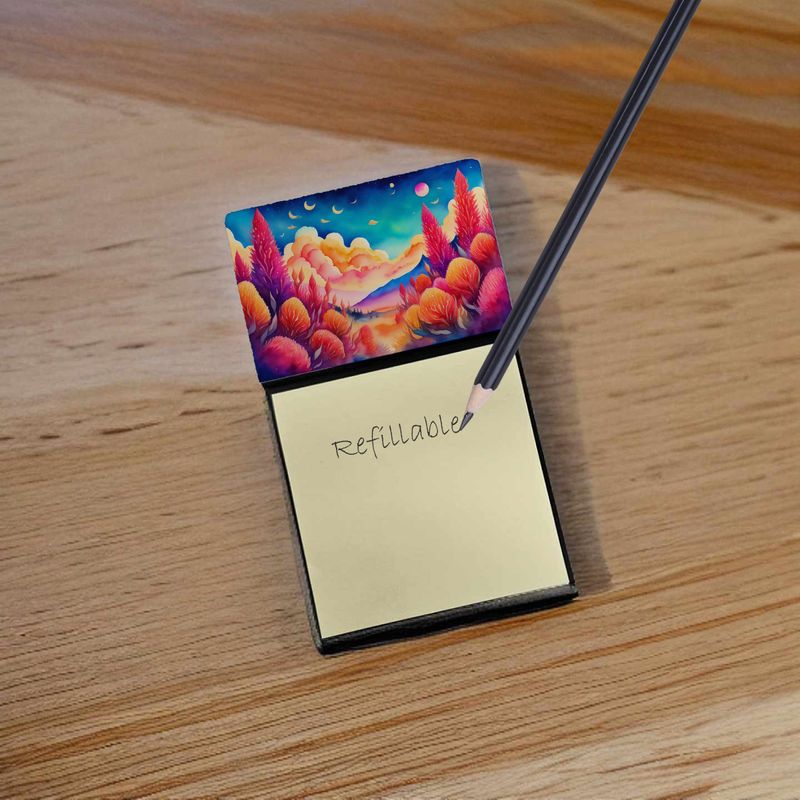 NEW Celosia in Color Sticky Note Holder Refillable Dispenser Self-Sticky Note Pads, Memo Pads Blank Desk Accessories_voghion.com