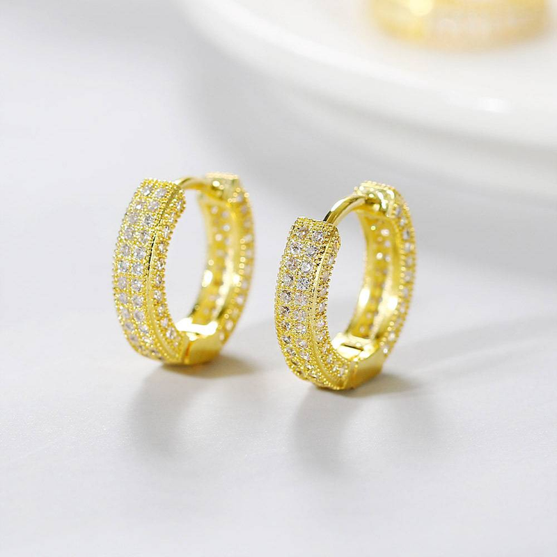 Boucles d'oreilles créoles de diamètre complet, style hip-hop classique pour hommes et femmes, boucles d'oreilles cercle universelles pour femmes_voghion.com
