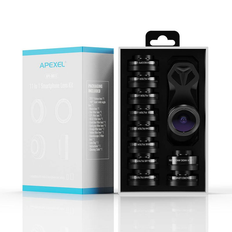 Mobile Phone Accessories Multi Functional Fisheye Wide Angle Macro Polarized Starlight Gradient Filter 11 In 1 Set Universal Mobile Phone Lens_voghion.com