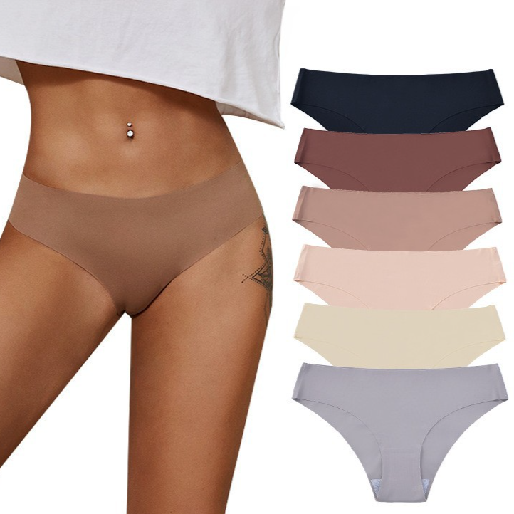 Underwear & Sleepwears Seamless Ice Silk Underwear With Low Waist Pure Cotton Crotch Briefs_voghion.com